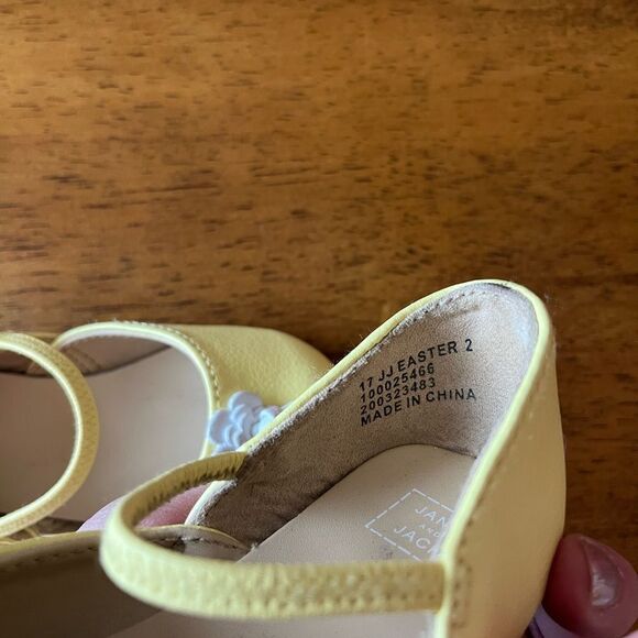 Janie and Jack Easter yellow flats baby girl size 4 - Picture 6 of 7